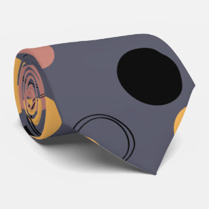 Cravate Elégant gris abstrait noir motif hommes