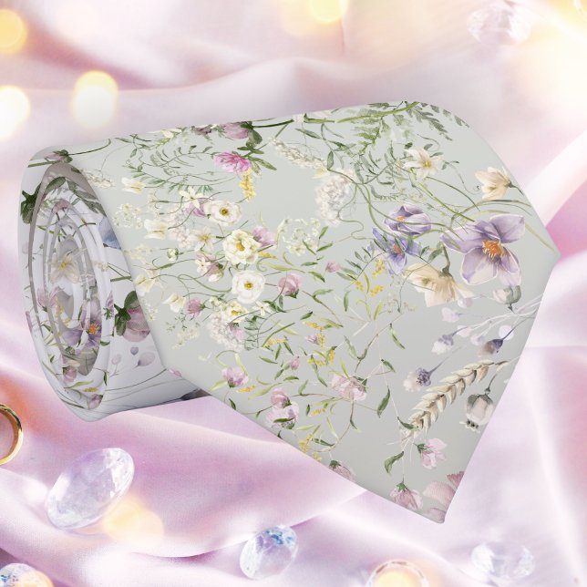 Cravate Élégant Mariage d'automne floral Necktie (Créateur téléchargé)