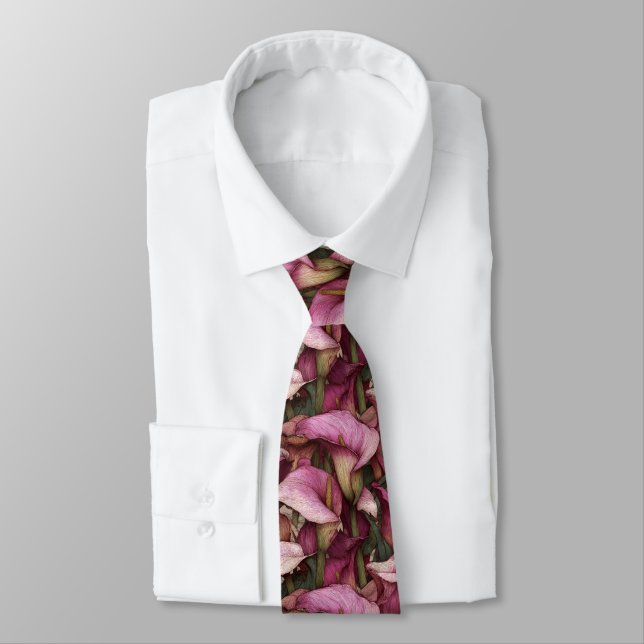 Cravate Elegant Men Gifts Calla Lilies (Attaché)