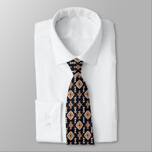 Cravate Élégant Motif Carré floral