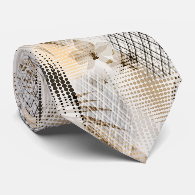 Cravate Élégant motif d'orchidées. (Roulé)