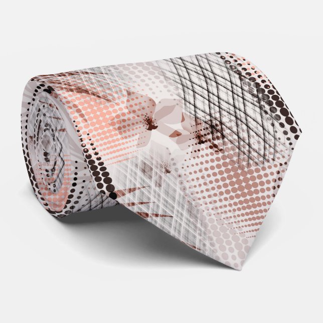 Cravate Élégant motif d'orchidées. (Roulé)