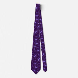 Cravate Élégant Paisley Violet