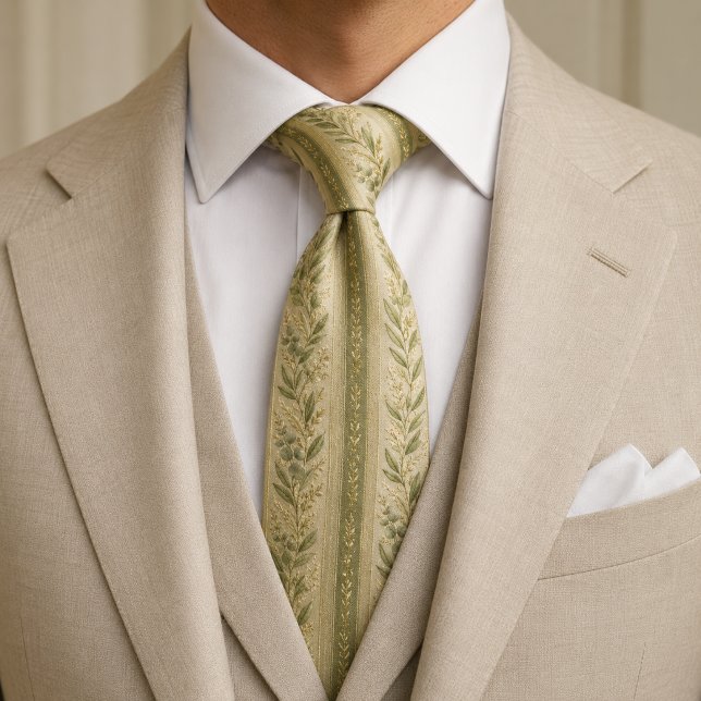 Cravate Élégant Pistachio Luxe Botanique (Créateur téléchargé)