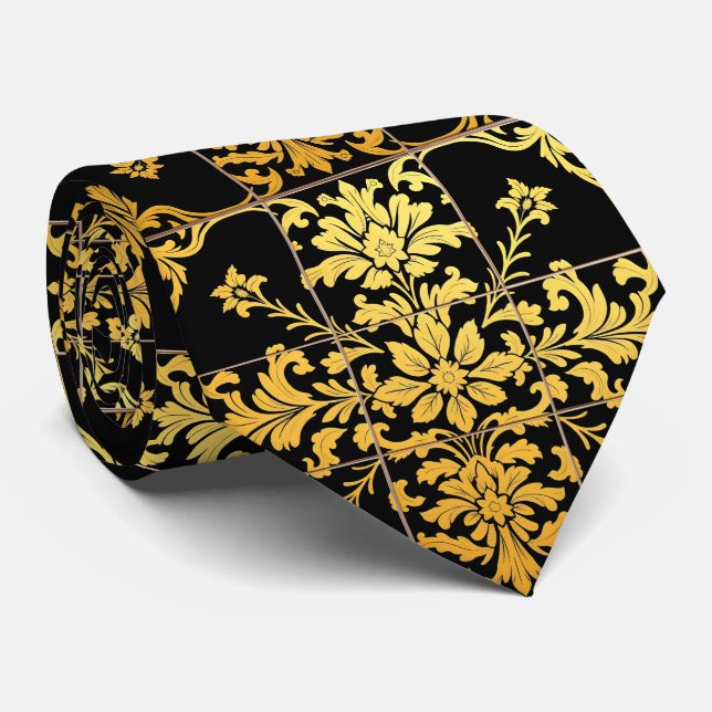 Cravate Elégante Collection Florale Luxe tendance (Roulé)