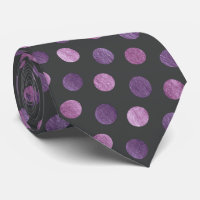 Élégante Lavande Pointe Polka & Gris Charbon Perso