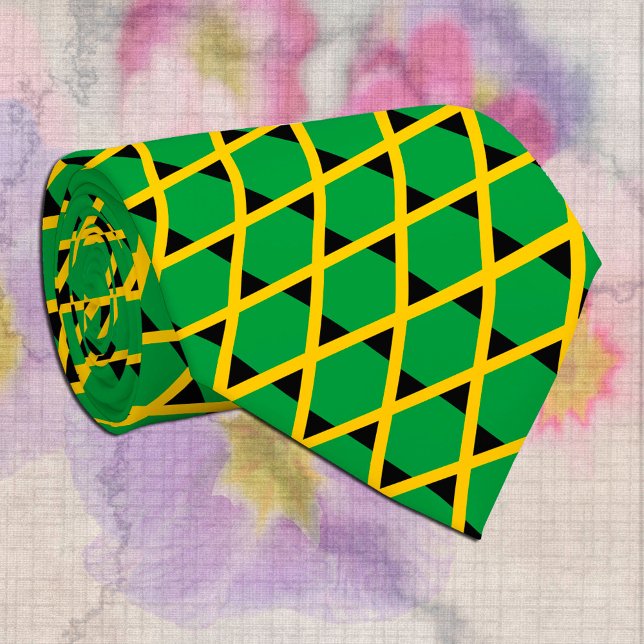 Cravate Elégante mode jamaïcaine, affaires drapeau jamaïca (Créateur téléchargé)