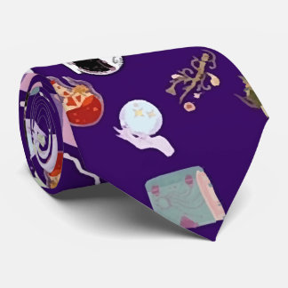 Cravate Eléments magiques motifs et créatures invisibles