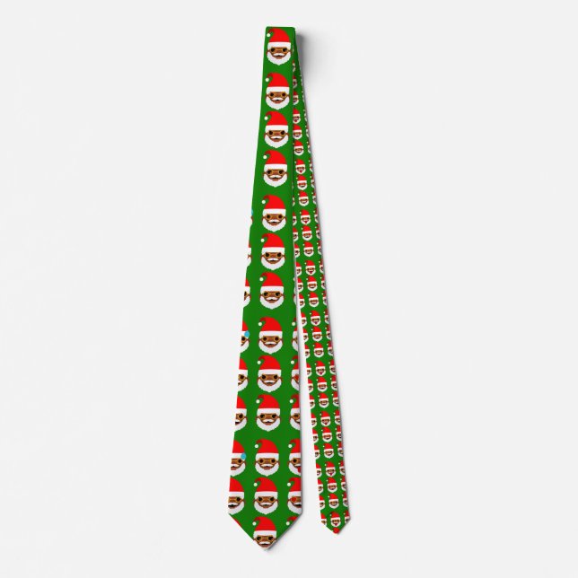 Cravate émoticônes de père Noël (Devant)