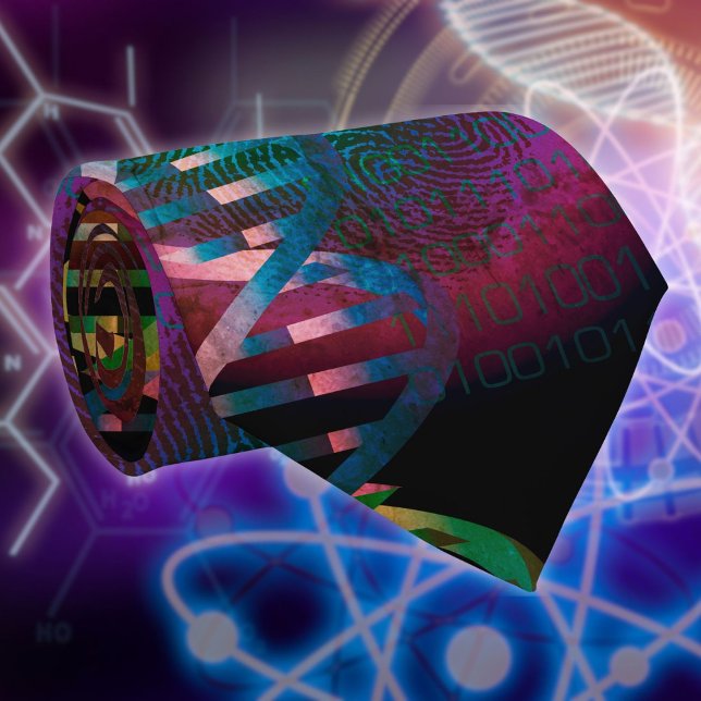 Cravate Empreinte ADN Motif scientifique moderne cool (DNA Fingerprint Cool Modern Science Pattern Neck Tie)
