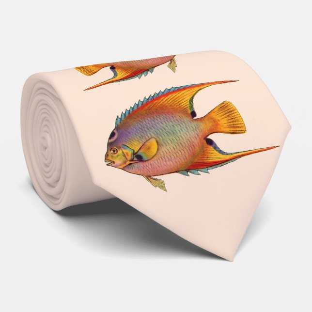 Cravate empreinte de queen angelfish (Roulé)
