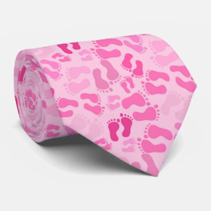 Cravate Empreintes de bébé roses
