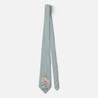 Cravate en Art Floral Poussiéreux