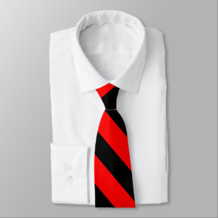 Cravate en bande de l'université rouge et noire