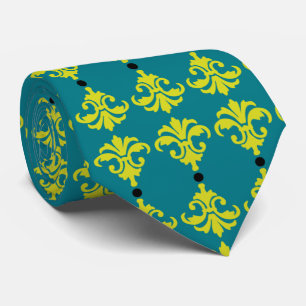 Cravate en bande décorative de Noël Damask