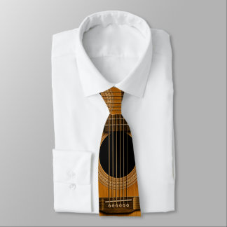 Cravate en bois naturelle de musique de guitare