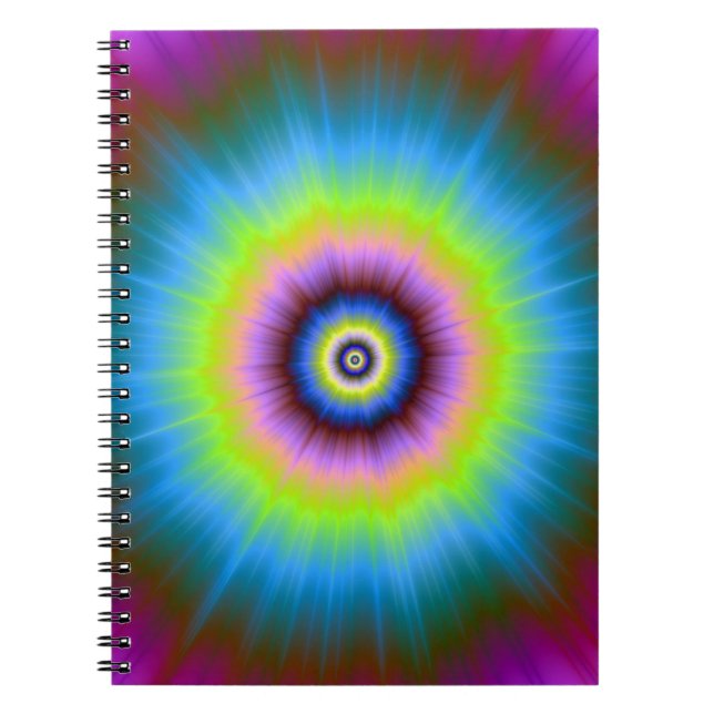 Cravate en Carnet bleu rose jaune (Devant)