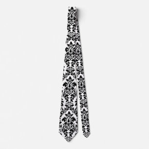 Cravate en damas noir et blanc