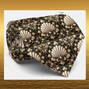 Cravate en fausse soie Art Déco Luxe Gentleman