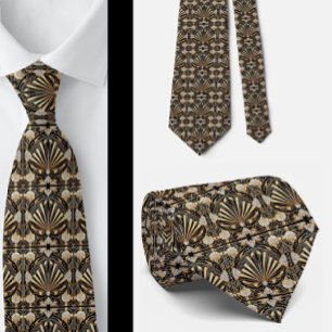 Cravate en fausse soie Art Déco Luxe Gentleman