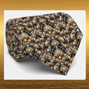 Cravate en fausse soie Art Déco Luxe Gentleman