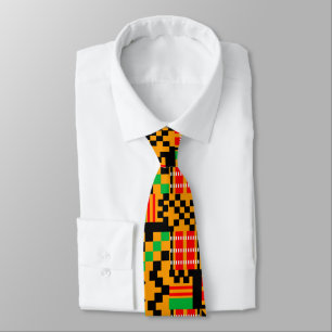 Cravate en tissu Kente africain imprimé