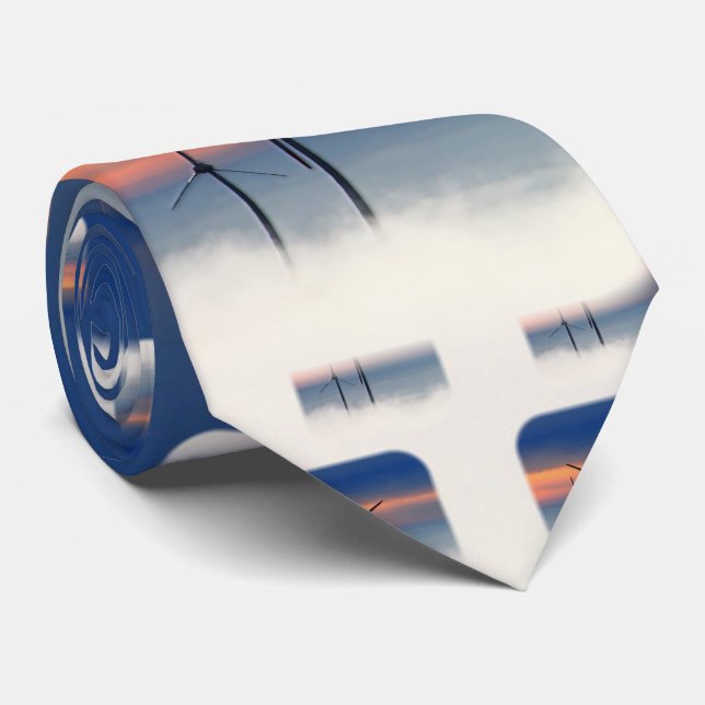 Cravate Énergie alternative - L'énergie éolienne dans les  (Roulé)