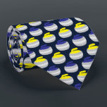 Cravate Entraîneur De L'Équipe De Curling, Pierres De Curl<br><div class="desc">Entraîneur D'Équipe De Curling,  Stones De Curling cravate À Motif.</div>
