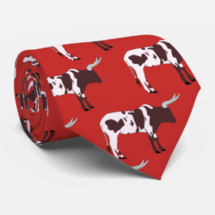Cravate Équipe de Longhorn Steer Mascotte Football Necktie