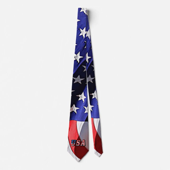 Cravate États-Unis - Necktie du drapeau américain (Devant)
