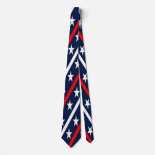 Cravate États-Unis Rouge Blanc & Bleu Patriotique moderne