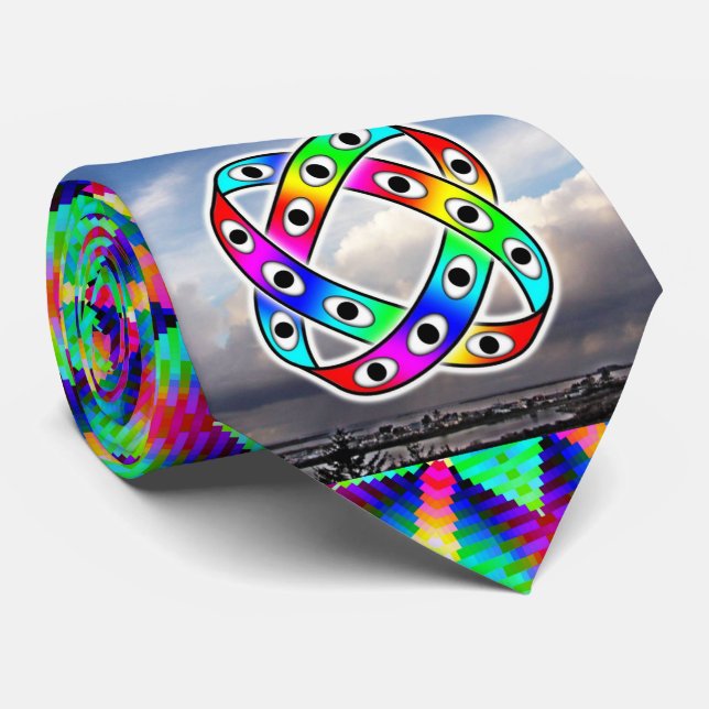 Cravate Étoile verte UFO (Roulé)