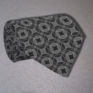 Cravate étoiles art déco en gris