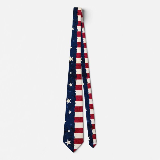 Cravate Étoiles et drapeau americana des Etats-Unis de (Devant)