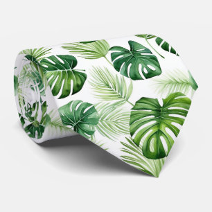 Cravate étonnante avec Feuilles tropicaux en vert