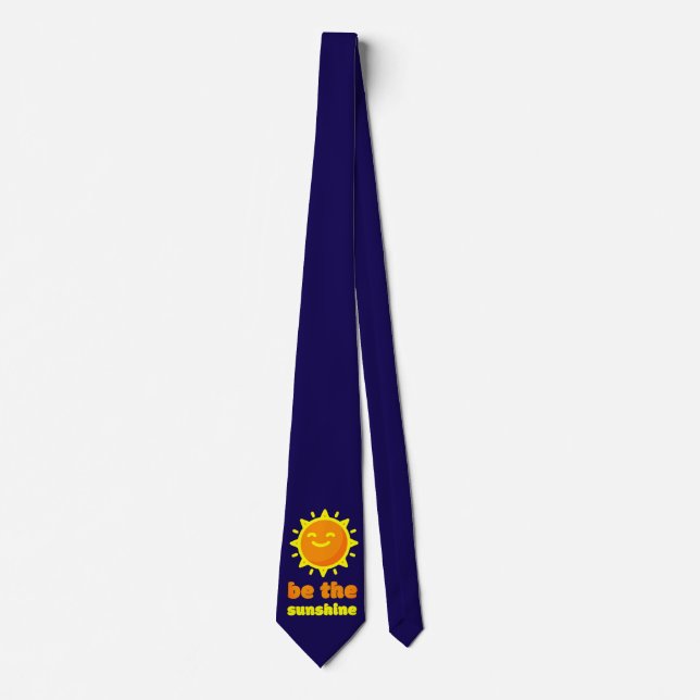 Cravate Être Le Soleil Bleu Marine Tie Soleil (Devant)