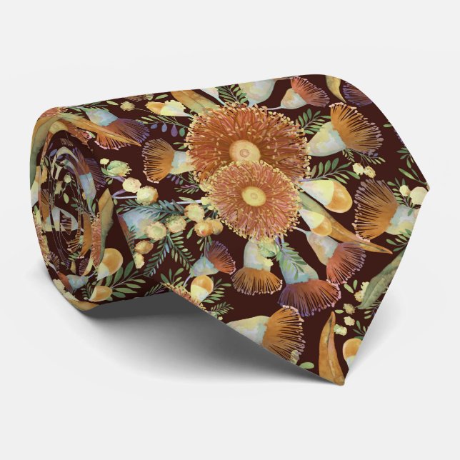Cravate Eucalyptus D'Automne Et Bataille (Roulé)