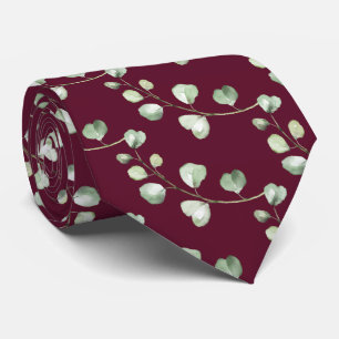 Cravate Eucalyptus de verdure Couleur personnalisée Arrièr