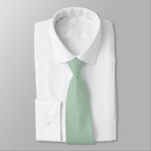 Cravate Eucalyptus Green Solid Color Bridal Party Men's
