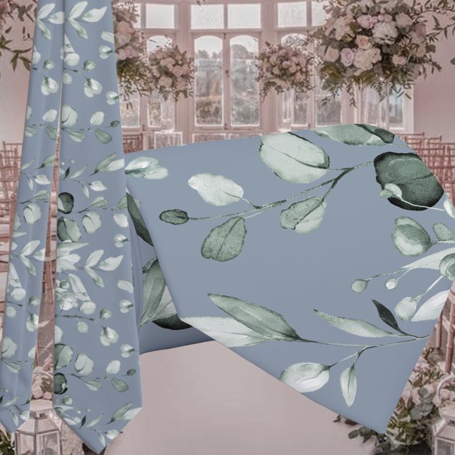 Cravate Eucalyptus Silver Sage en verdure mariage bleu pou (Créateur téléchargé)