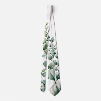 Cravate Eucalyptus vert