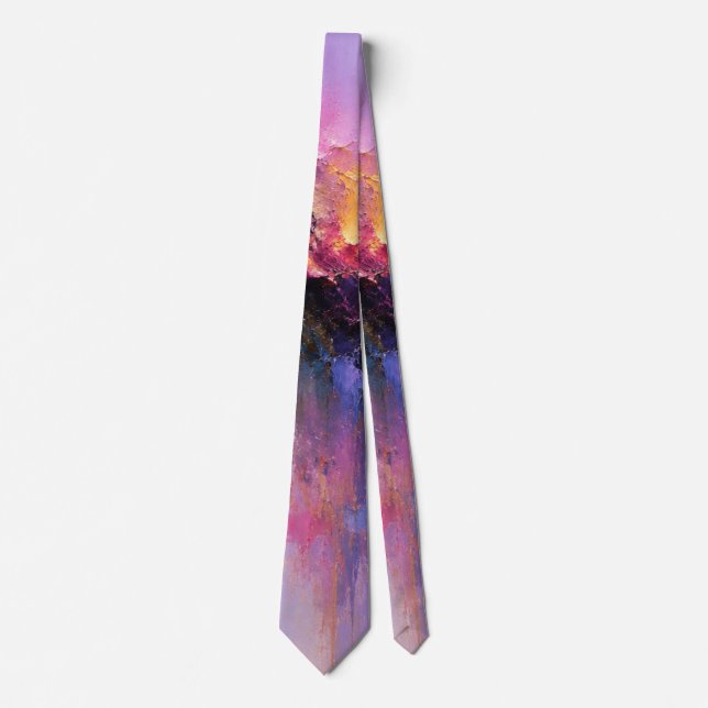 Cravate Euphorie Céleste Violet Vibrant (Devant)