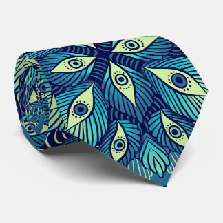 Cravate Eyes Psychédéliques Bleu Floral
