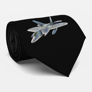 Cravate F-22 Raptor Fighter Jet en noir