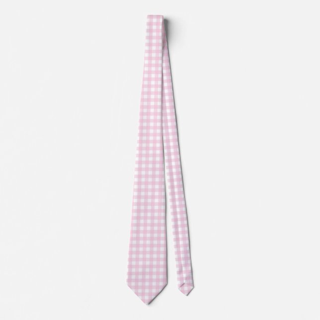 Cravate F & L Gingham Rose (Devant)