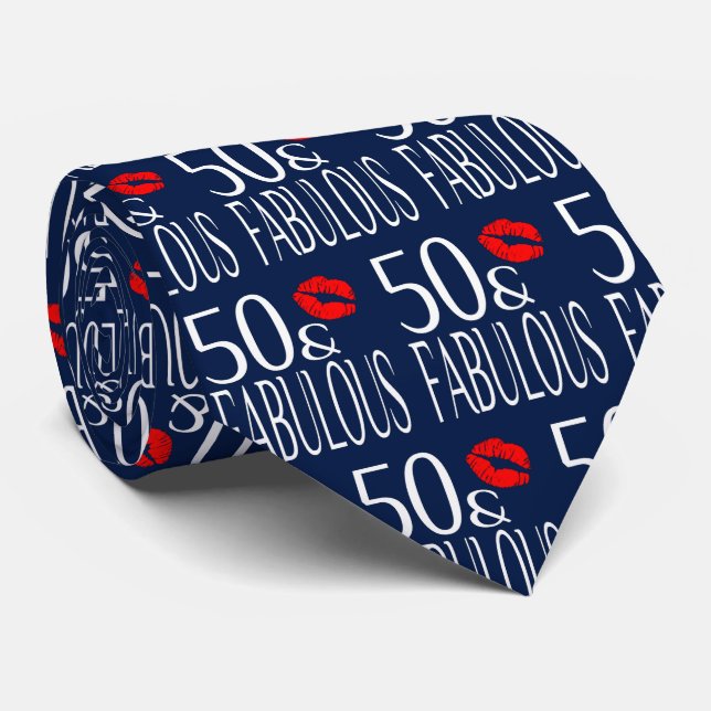 Cravate Fabuleux Cinquante lèvres rouges (Roulé)