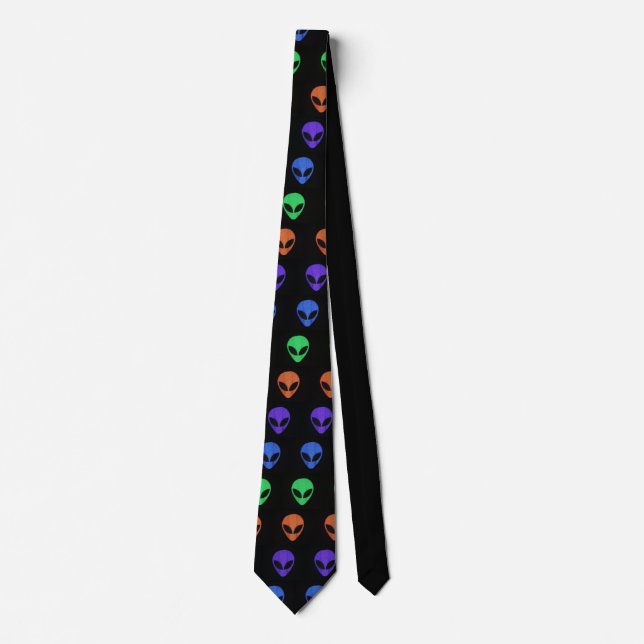 Cravate FACE ALIEN multicolore (Devant)