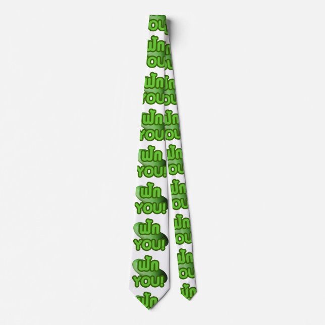 Cravate FAK YOU ! ... Courge verte (Melon d'hiver) (Devant)