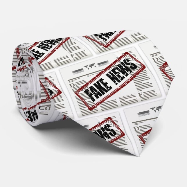 Cravate Fake News USA Politics Necktie (Roulé)