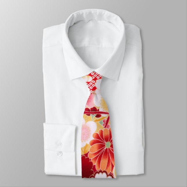 Cravate Falln Red Floral Burn (Attaché)